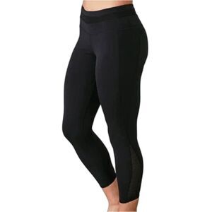 manduka Black High-Waist Cropped Leggings